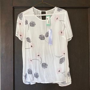 Pale Sky Keyhole Back Top, never worn, size small